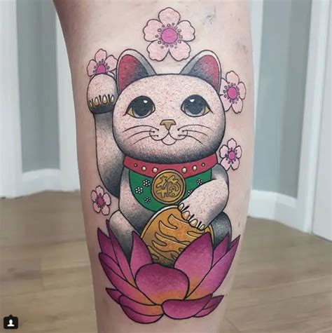 lucky cat tattoo|lucky cat tattoo designs.